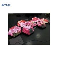Écran LED hexagonal régulier haute luminosité BESCAN - Panneau mural vidéo intérieur/extérieur de 0,3 à 1,5 m de diamètre