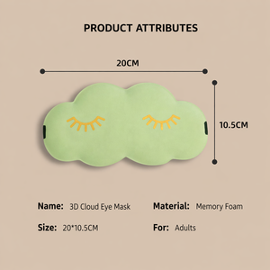 Nouveau <span class=keywords><strong>Masque</strong></span> de Sommeil 3D Nuage en Soie Glacée, Respirant et Léger, avec Estampage Doré, Protection des Cils - Product Image 4