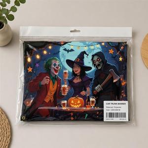 Striscioni Personalizzati per Halloween all'Ingrosso, Stampa Digitale con Joker, Strega e Scheletro, Decorazioni per Auto, Fornitura Diretta dalla Fabbrica - Product Image 5