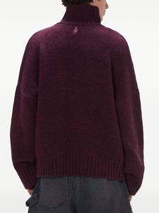 Pull à col haut personnalisé pour hommes, pull coupe ample, poche plaquée à couleurs bloquées, pull-over en laine surdimensionné pour hommes - Product Image 3