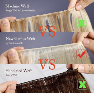Nova Tendência: Extensão de Cabelo Genius Weft Invisível com Volume e Espessura Perfeitos, Conforto Russo, Pode Ser Cortada - Product Image 6