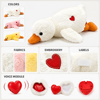 Peluches personnalisées, peluche canard parlant, fabricant de peluches personnalisées, animaux en peluche, jouets pour parents et enfants, peluches en polyester, OEM CE
