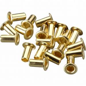 Tùy chỉnh Giày Brass khoen đinh tán đồng rỗng chìm đầu bán hình ống đinh tán - Product Image 4