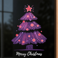 Autocollants statiques pour fenêtres imprimés UV brillants/mats pour Noël et le Nouvel An 2027, décorations de Noël pour portes vitrées, décorations festives pour fenêtres