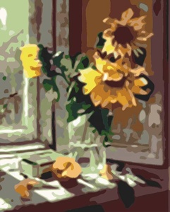 XIXI Fleurs en gros Peinture par numéros DIY Peinture acrylique Toile peinte à la main Carré/Rectangle Décoration murale pour la maison - Product Image 3