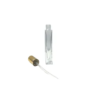 25ml pompa semprot kaca dan plastik portabel isi ulang tutup botol kontrol alat penyemprot parfum dengan tutup untuk kemasan aroma