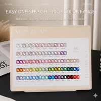 Vernis Gel Effet Œil de Chat 5 en 1 18ML : Base, Constructeur, Structure Effet Œil de Chat & Top Coat – 46 Couleurs Gel UV LED