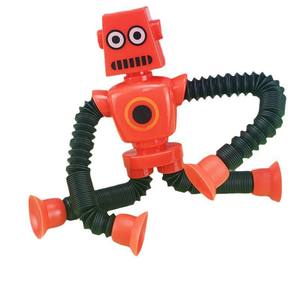 子供のための吸盤付きの教育用ポップチューブロボットおもちゃライトアップ感覚そわそわロボット - Product Image 2