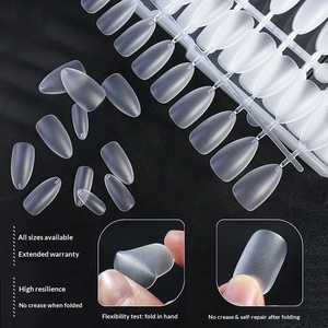 <span class=keywords><strong>Uñas</strong></span> postizas <span class=keywords><strong>de</strong></span> gel ultrafinas, sin costuras, totalmente mate, sin necesidad <span class=keywords><strong>de</strong></span> tallar/limar, extensión completa/halv-length, forma almendrada - Product Image 3