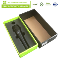 Barquette en pulpe moulée biodégradable, écologique, recyclable, OEM, boîte en pulpe moulée, insert en pulpe moulée, emballage pour produits électroniques