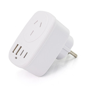 Adaptateur de voyage AU EU 4USB (2 USB-C) Australie Prise européenne Prise Europe pour Allemagne Espagne France <span class=keywords><strong>Pays</strong></span>-<span class=keywords><strong>Bas</strong></span>-Type E/F 10A - Product Image 5
