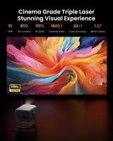 Offre Spéciale JMGO N1S Global Google TV Projecteur 850 ISO Lumens Triple Laser Portable 1080P FHD 4K Support Vidéo DLP Mini Projecteur