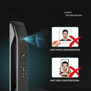 Serrure de porte intelligente avec caméra de reconnaissance faciale 3D, déverrouillage par empreinte digitale et carte, sécurité visage 3D - Product Image 3