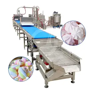 OCEAN Marshmallow Continuous Aerator Inflator Machine Heart Shaped White Columnar Marshmallow Extruding Product Line