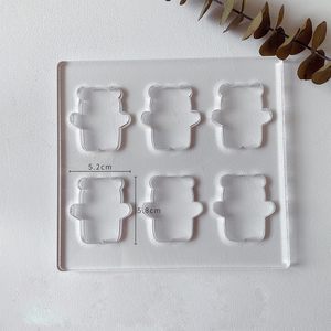 Dakwartz Acrylique Cookie Moule Ours Carré Géométrique Amour Ovale Cutters pour DIY Cuisson Biscuits Fondant Cutter Moule - Product Image 4