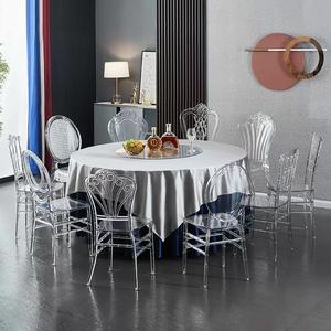 Vente en gros d'usine Chaise de mariage Tifanny en résine plastique brillante transparente transparente pour hôtel, banquet, location pour événements - Product Image 6