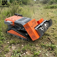 Tondeuse robot à chenilles industrielle sans fil certifiée CE EPA, moteur essence 4 temps monocylindre 8500W, télécommandée