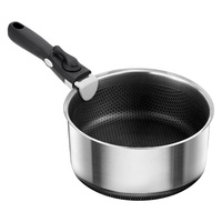 Ensemble de 6 casseroles de cuisine en acier inoxydable antiadhésives avec poignée détachable, personnalisable en gros
