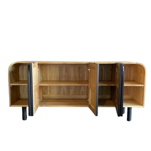 ตู้เหล็กที่ทำจากไม้สักเนื้อแข็งที่มีผิวสัมผัสแบบธรรมชาตินำความสง่างามเหนือกาลเวลาและความอบอุ่นแบบอินทรีย์มาสู่การตกแต่งภายใน - Product Image 3