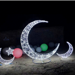 Motivo LED de Luna Creciente Personalizado para Proyectos de Iluminación Exterior Navideña y de Ramadán - Product Image 1