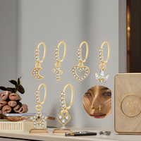 Anneau de nez Xinfocus, piercing de nez, anneau de nez 20G, boucle d'oreille pendante, acier chirurgical, piercing de créateur, boucle d'oreille pour femmes