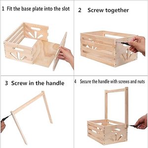 Scatola di immagazzinaggio del bambino del bambino del bambino del contenitore di immagazzinaggio del giocattolo per la cremagliera del partito le scatole di legno dell'artigianato di legno delle insegne della parete - Product Image 3