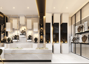 Professional Full Store Customization jewelry shop display rack shop counter LED-<b>Light</b> jewelry shop interior design idea - Product Image 2