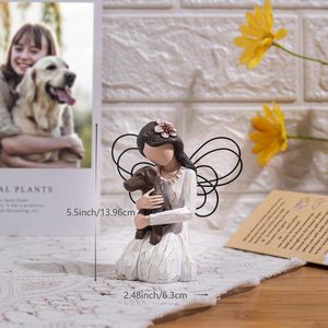 SIGUEJOR <strong>Dog</strong> Memorial Angel Figurine-Loss of <strong>Dog</strong> Sympathy Gift &amp; Remembrance Keepsake (Brown) for <strong>Dog</strong> Loss Funeral - Product Image 2