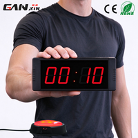 GANXIN Timer Digital Serbaguna Tombol Permainan LED Stopwatch Elektronik untuk Gym, Industri, Pabrik, Bengkel, Penggunaan Multiguna