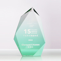 Cadeau d'Affaires Personnalisé en Forme de Glaçon, Trophée en Verre de Cristal Iceberg Irrégulier, Plaques et Médailles Design