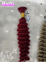 Cabello Eslavo a Granel 100% Remy con Cutícula Alineada, Cabello Humano Ondulado Profundo Naranja sin Trama para Trenzas Boho, Paquete de Cabello Vietnamita