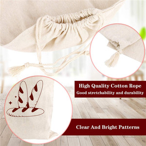 Promozione stampa digitale riutilizzabile cera d'api TPU tessuto di lino <span class=keywords><strong>con</strong></span> coulisse borsa per disegnare stringhe di pane borsa <span class=keywords><strong>con</strong></span> etichetta personalizzata - Product Image 5