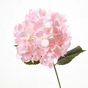 Bunga Hydrangea buatan tangan berkualitas tinggi, bunga imitasi sutra pelapis tunggal untuk dekorasi pernikahan rumah untuk Hari Ibu