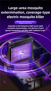 JZ elettroshock Anti-zanzara lampada <span class=keywords><strong>luce</strong></span> UV per interni/esterni trappola per insetti solido ABS alloggiamento batteria ricaricabile - Product Image 5