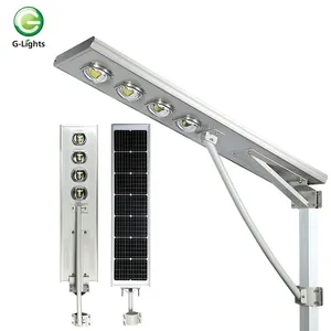 Extérieur imperméable à l'eau de puissance élevée ip65 50w 100w 150w 200w tout en un led lampadaire solaire