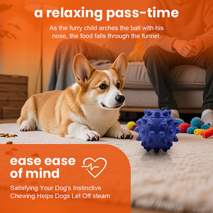 <span class=keywords><strong>Jouet</strong></span> de distribution de friandises en caoutchouc solide et écologique pour chien et <span class=keywords><strong>jouet</strong></span> de lancement de jouets pour chiens résistants aux morsures de dents de <span class=keywords><strong>chiot</strong></span> en plein air - Product Image 5