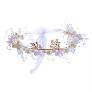 Accessoires <span class=keywords><strong>de</strong></span> cheveux pour femmes et filles, style coréen, mode douce, nouveau design, <span class=keywords><strong>couronne</strong></span> <span class=keywords><strong>de</strong></span> mariage en perles et <span class=keywords><strong>fleurs</strong></span> - Product Image 4