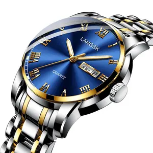 Брендовые часы мужской подчеркнуть ночи водонепроницаемый High -end Мужские часы с двойным календарем Montery часы для мужчин