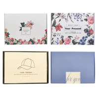 Boîte d'expédition rigide en carton ondulé, matériaux recyclés, laminage mat personnalisé, vente en gros, boîte d'emballage pour vêtements et sous-vêtements, noir et blanc