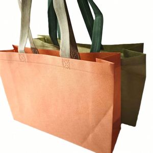 Custom Design Eco-Friendly Folding Reusable Non-Woven Tote <b>Bags</b> Pantone Color Multi-Size Options Shoulder Strap Travel Gift - Product Image 6