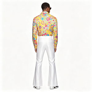 Costume d'inspiration orientale rétro années 70/80, tenue <span class=keywords><strong>disco</strong></span> hippie pour couples, tenue de scène et de danse, polyester, adulte unisexe - Product Image 3