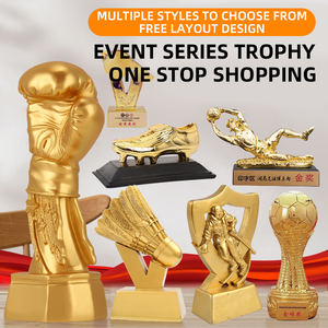 Ventes directes d'usine Design créatif résine trophée tasse gravure personnalisée trophée d'or tasse Statue résine trophée tasse prix - Product Image 3