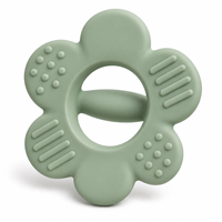 Anneau de dentition pour bébé en silicone en forme de pétale de fleur, barre centrale ronde, prise en main facile, multi-textures, qualité alimentaire, sans couture, cadeau pour nouveau-né, OEM ODM, vente en gros