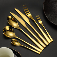 Ensemble de couverts en acier inoxydable 304, nouvelle ère, couteau, fourchette, cuillère, manche carré épaissi, finition miroir, moderne, pour mariage