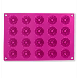 P1272 <span class=keywords><strong>Mini</strong></span> <span class=keywords><strong>moule</strong></span> fantaisie en silicone sans BPA à 20 cavités pour moules à gâteaux <span class=keywords><strong>Bundt</strong></span> Savarin - Product Image 4