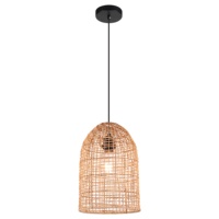 Zhongshan éclairage usine bambou pendentif lumières couleur naturelle rotin lampe pour salle à manger cuisine îlot lustre lumières