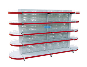 Étagère gondole légère à 5 niveaux avec capot d'extrémité Vietnam One Tech Gondola 5 niveaux Présentoir à étagères perforées - Product Image 3