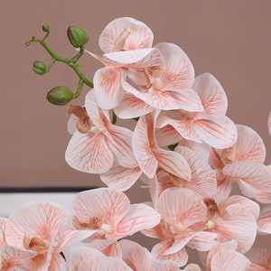 Orchidée en soie Ruilisi à 8 têtes, bleu-violet, fleur artificielle, décoration de mariage et de la maison - Product Image 3