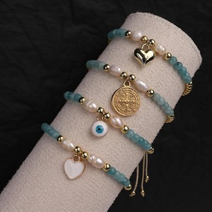 Pulsera <span class=keywords><strong>de</strong></span> <span class=keywords><strong>la</strong></span> <span class=keywords><strong>Amistad</strong></span> con Cuentas <span class=keywords><strong>de</strong></span> Oro <span class=keywords><strong>de</strong></span> 18k, Dije <span class=keywords><strong>de</strong></span> <span class=keywords><strong>la</strong></span> Virgen María Madre <span class=keywords><strong>de</strong></span> <span class=keywords><strong>Dios</strong></span>, Perla <span class=keywords><strong>de</strong></span> Agua Dulce, Joyería para Mujer, <span class=keywords><strong>Regalo</strong></span> - Product Image 1