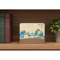Calendrier panoramique 3D avec logo personnalisé, acceptant la personnalisation annuelle 2026-2027 pour les entreprises